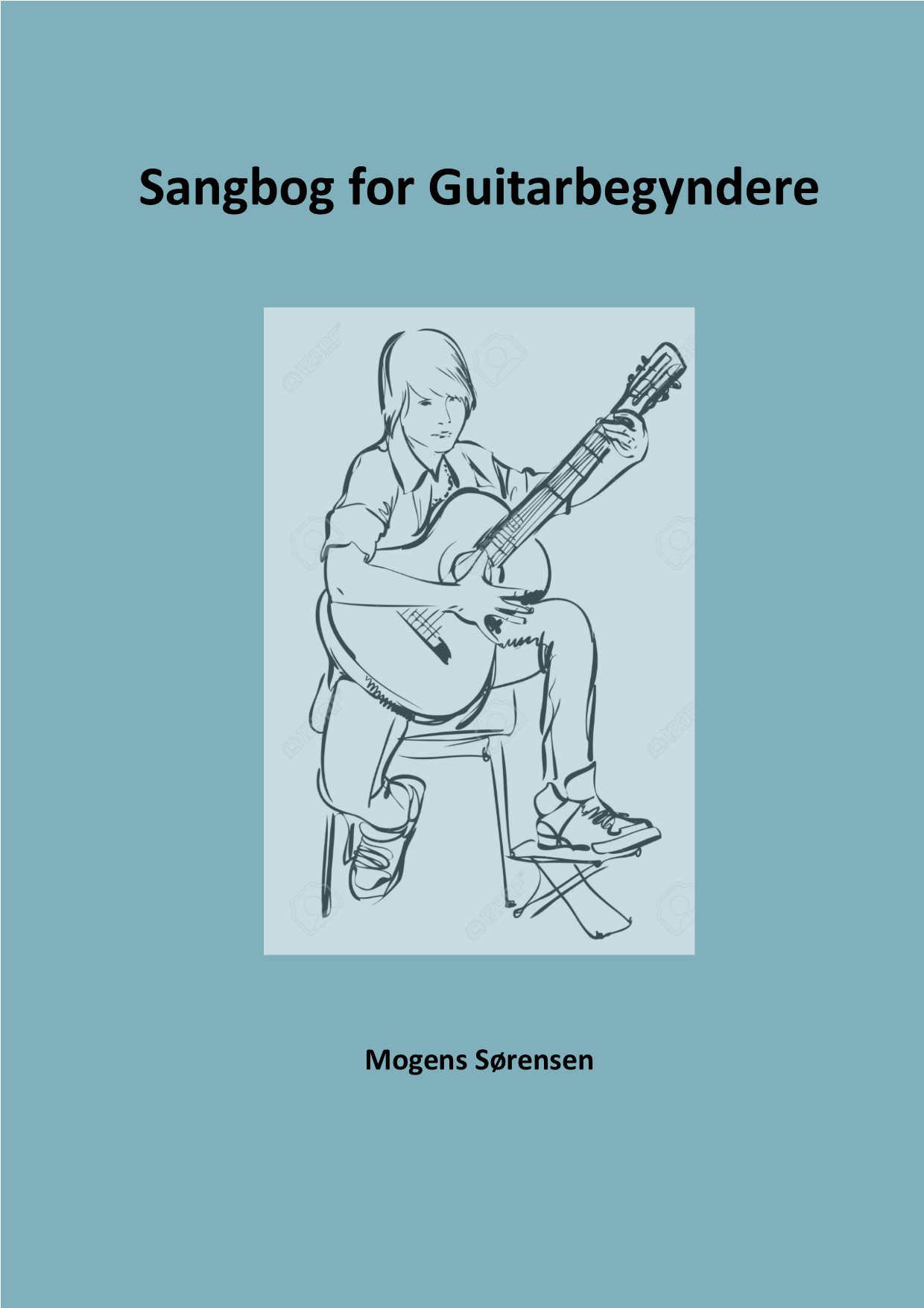 Coverbillede til Sangbog for Guitar-begyndere.
